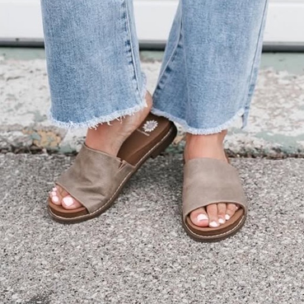 Taupe Roxee Slide Sandals